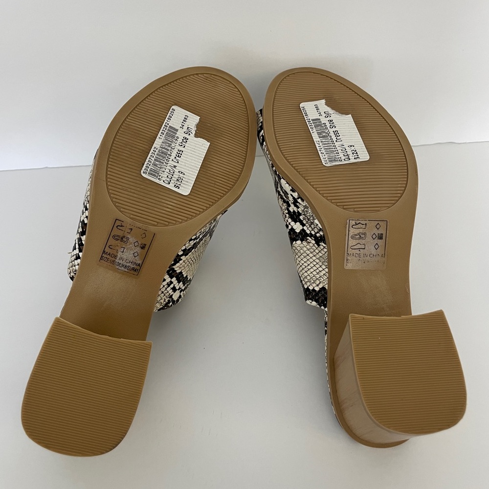 Qupid Women’s Python Print Sandals Size 10 - image 4